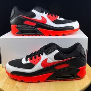 Nike By You Air Max 90 Black White Infrared HQ3691-900 Men's Size 10.5 Shoe